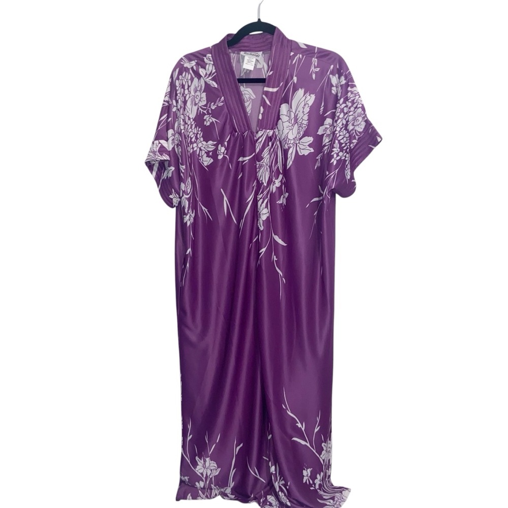 Anthony Richards House Dress Womens Medium Robe Muu Muu Patio 1/2 Zip Mrs Roper